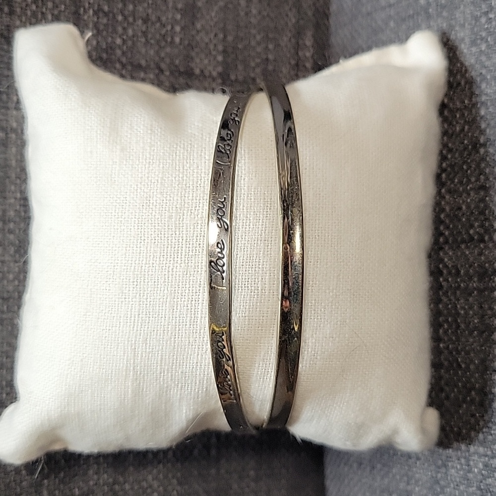 Interlocked Silver Bangles - image 1